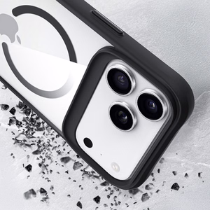 3mk Satino šarvų Magnetinis dėklas telefonui iPhone 17 Pro Max - skaidrus juodas
