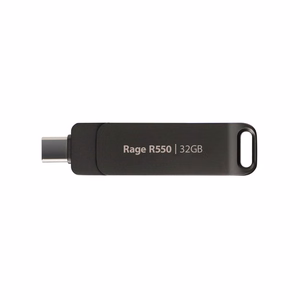 USB atmintinė PATRIOT Rage R550 32GB 100 MB/S USB A+C pasukama (PE32GR550DSAD) juoda