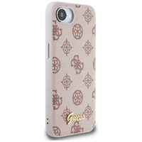 Guess Peony Script Logo Magnetinis dėklas telefonui iPhone 16e - rudas