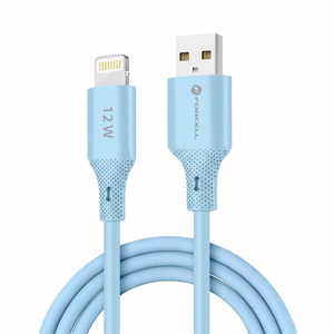 FORCELL F-ENERGY C343 kabelis USB A į Lightning 2,4A 12W Silikoninis 1 m mėlynas