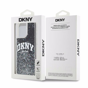 DKNY Liquid Glitter Big Logo dėklas iPhone 13 Pro Max - juodas