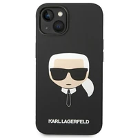 Karl Lagerfeld KLHCP14MSLKHBK iPhone 14 Plus 6.7 "kietasis dėklas juodas / juodas silikoninis Karl`s Head