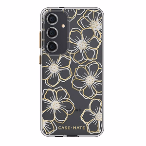 Чехол Case-Mate Floral Gems для Samsung Galaxy S24+, золотой