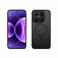 Crong Hybrid Matte Magnetic - Xiaomi 17 MagSafe dėklas (juodas)