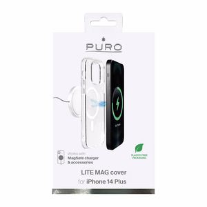 Puro dėklas, skirtas Apple iPhone 14 Plus, su MagSafe, skaidrus