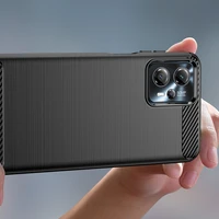Carbon dėklas Motorola Moto G13 lankstus silikoninis anglies dėklas juodas