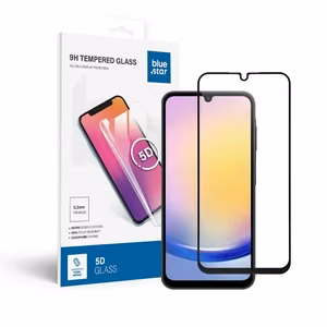 Закаленное стекло для Samsung Galaxy A25 5G (полное приклеивание / совместимо с чехлом) Blue Star 5D черное