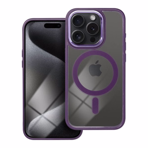 COLOR EDGE MAG COVER dėklas telefonui suderinamas su Magnetiniu IPHONE 15 Pro violetinė