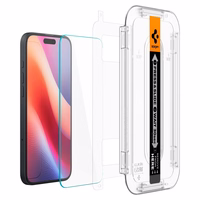 Spigen Glas.tR EZ Fit grūdintas apsauginis stiklas iPhone 15 / 16 – 2 vnt.