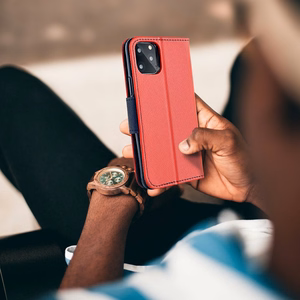 Flip case for Xiaomi Redmi NOTE 13 PRO 4G Fancy Book red / navy blue