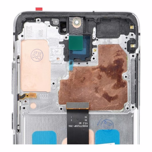 LCD ekranas SAMSUNG S20 Plus baltas SOFT OLED su rėmeliu