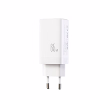 Joyroom JR-TG10 65W GaN 2x USB-C + USB-A sieninis įkroviklis su 100W USB-C - USB-C 1.2m laidu - baltas