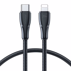Joyroom Surpass Series A11 Lightning / USB-C 20W 1.2 m kabelis - juodas