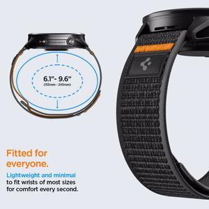 Spigen Athlex Airna Garmin Quick Release 22 mm dirželis, juodas ir oranžinis