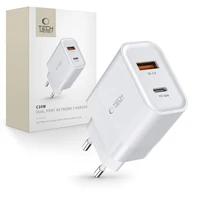Tech-Protect C30W įkroviklis USB-C PD 30W / USB-A QC 3.0 - baltas
