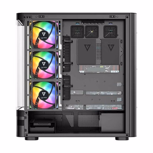 MODECOM kompiuterio korpusas Volcano AQ200 ARGB Midi Juoda