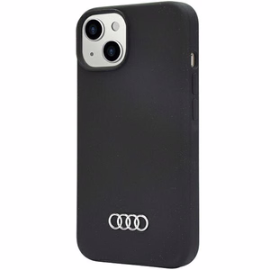 Audi silikoninis dėklas telefonui iPhone 14 6.1" juodas/juodas kietas dėklas AU-LSRIP14-Q3/D1-BK