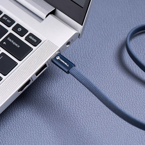Laidas USB C į USB C Forcell F-Energy QC4.0 PD 3A 60W Cafule Flat 1,2 m CCFN23 tamsiai mėlynas