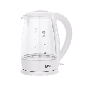 TEESA elektrinis stiklinis virdulys, 2200 W, baltas, 1,7 l