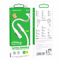 Borofone Kabelis BX82 Bountiful - USB į Micro USB - 2,4A 1 metras baltas