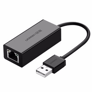 Ugreen išorinė tinklo plokštė RJ45 - USB 2.0 100 Mbps Ethernet juoda (CR110 20254)
