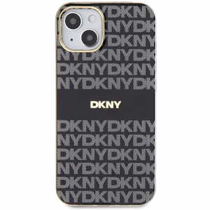 DKNY IML Mono ir juostelės Magnetinis dėklas iPhone 15 Plus / 14 Plus - juoda