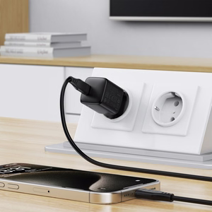 Įkroviklis Acefast A118 30W GaN USB-C + USB-C to USB-C cable 1.2m juodas