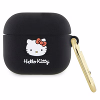 Hello Kitty silikoninis 3D Kitty galvos dėklas AirPods 3 - juodas