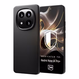3mk Matinis dėklas Xiaomi Redmi Note 14 Pro+ - juodas