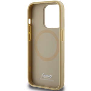 Hello Kitty odinis Kitty Head magnetinis dėklas telefonui iPhone 14 Pro - auksinis