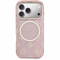 Guess IML Peony Dot MagSafe dėklas for iPhone 17 Pro - rožinis