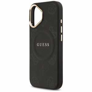 Guess Peony Hot Stamp MagSafe dėklas telefonui iPhone 17 - juodas