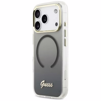 GUESS dėklas for IPHONE 17 Pro suderinamas su MagSafe GUHMP17L5HTGMCSK (IML Gradient Script Metal) juodas