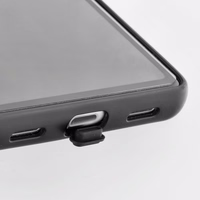 Lightning įkrovimo lizdo dangtelis su laikikliu juodas