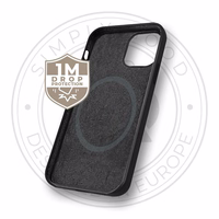 XQISIT NP SILIKONINIS DĖKLAS ANTI BAC MAGSAFE, RECYCLED FOR IPHONE 15 PRO MAX JUODAS