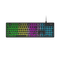 Wozinsky WKG-200 rainbow membrane gaming keyboard with scroll wheel - black