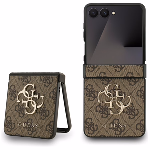 Guess Big 4G Logo Classic Logo dėklas telefonui Samsung Galaxy Z Flip 7 - rudas