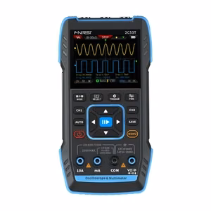 FNIRSI 2C53T 3-in-1 nešiojamas oscilografas multimetras signalų generatorius