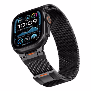 TECH-PROTECT MILANO VANGUARD APPLE WATCH 8 / 9 / 10 / 11 / SE / ULTRA (44 / 45 / 46 / 49 MM) JUODAS