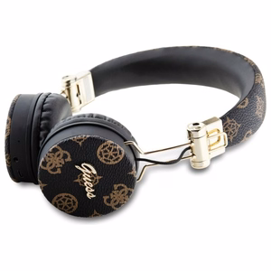 Guess Bluetooth ENC GUBH70EPOSMK ant ausų ausinės juodos/juodos bijūnų užrašas apvalios formos