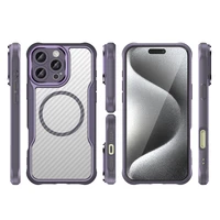 Lyderiaujanti serija Magnetinis silikoninis dėklas telefonui iPhone 16 Pro (m) - violetinis