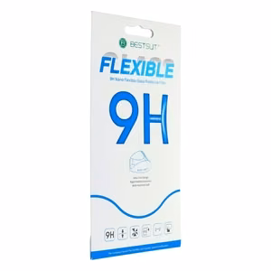 LCD apsauginis stikliukas Bestsuit Flexible Hybrid Glass 9H Samsung A266 A26 5G pritaikytas dėklui juodas