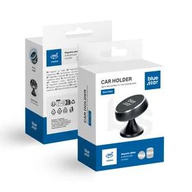 BLUE STAR magnetinis automobilio laikiklis priekinio skydelio SHORT STICK juodas