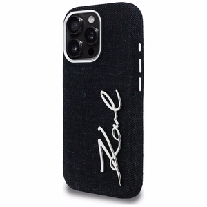 Karl Lagerfeld FW Jeans Signature Logo Dėklas iPhone 16 Pro - juodas