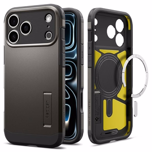 Spigen Tough Armor T MagSafe dėklas, skirtas iPhone 17 Pro Max / 18 Pro Max, grafito spalvos