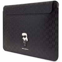 Karl Lagerfeld Saffiano Monograma Ikonik dėklas 14" nešiojamam kompiuteriui - juodas