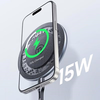 USAMS Belaidis įkroviklis US-CD223 15W juodas CD223ZJ01