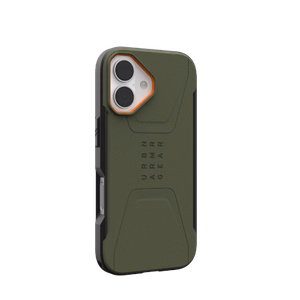 UAG Civilian MagSafe dėklas iPhone 17 - olive and oranžinis
