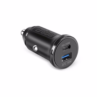 SBS TECRPD25W automobilinis įkroviklis 25W USB-A USB-C su Power Delivery - juodas