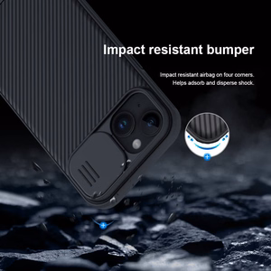 Dėklas Nillkin CamShield Pro Apple iPhone 15 Plus žalias